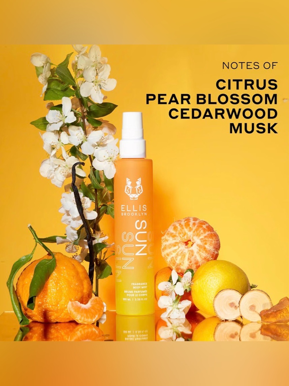 Ellis Brooklyn Sun Citrus Body Mist — Bright Orange Fragrance Spray